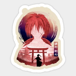 Minimalist Silhouette Kenshin Sticker